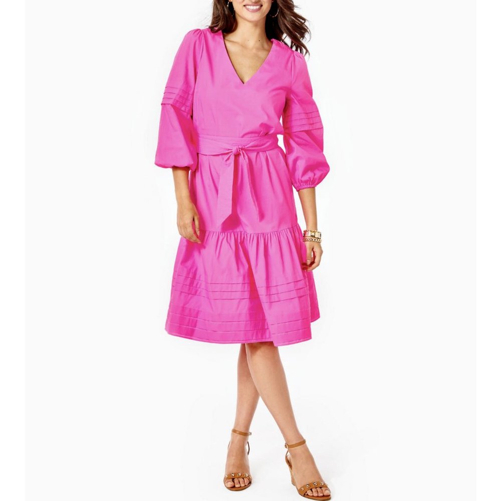 Lilly Pulitzer Laylee Knee Length Dress Plumeria Pink - Size XXS or Small - $198 - Picture 5 of 9